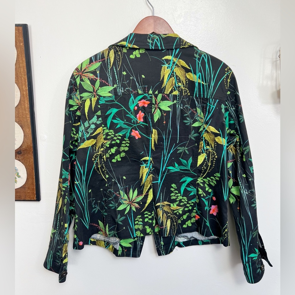Randy Kemper Herbaceous Print Matching Casual Blazer and Cropped Pants Set - Picture 7 of 13